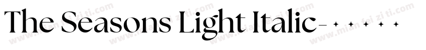 The Seasons Light Italic字体转换